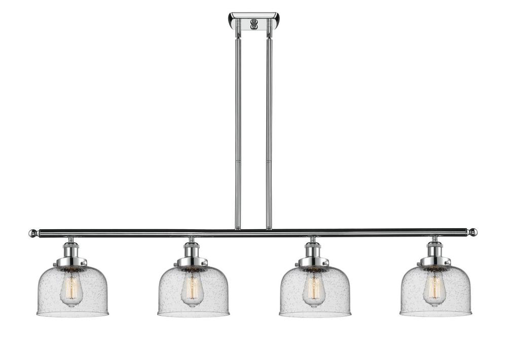 Bell - 4 Light - 48 inch - Polished Chrome - Stem Hung - Island Light