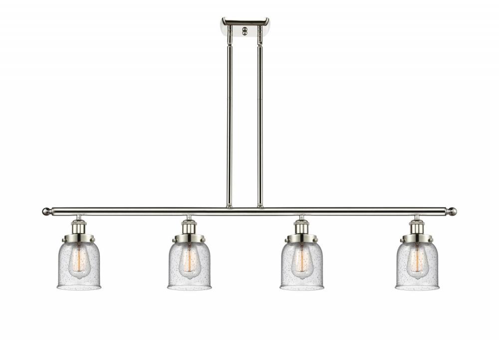 Bell - 4 Light - 48 inch - Polished Nickel - Stem Hung - Island Light