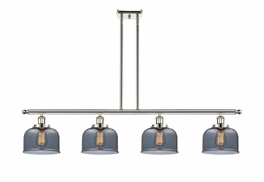 Bell - 4 Light - 48 inch - Polished Nickel - Stem Hung - Island Light