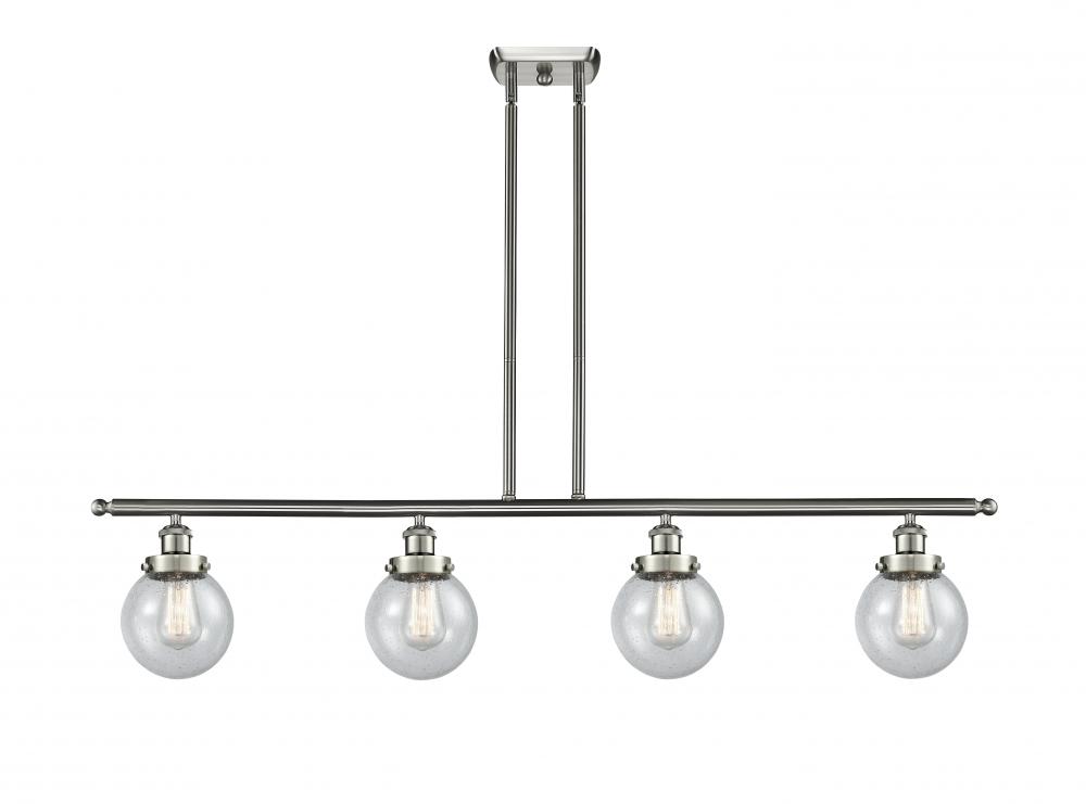 Beacon - 4 Light - 48 inch - Brushed Satin Nickel - Stem Hung - Island Light