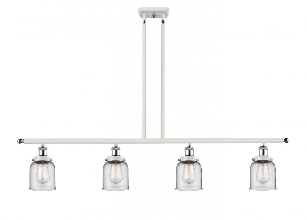 Bell - 4 Light - 48 inch - White Polished Chrome - Stem Hung - Island Light