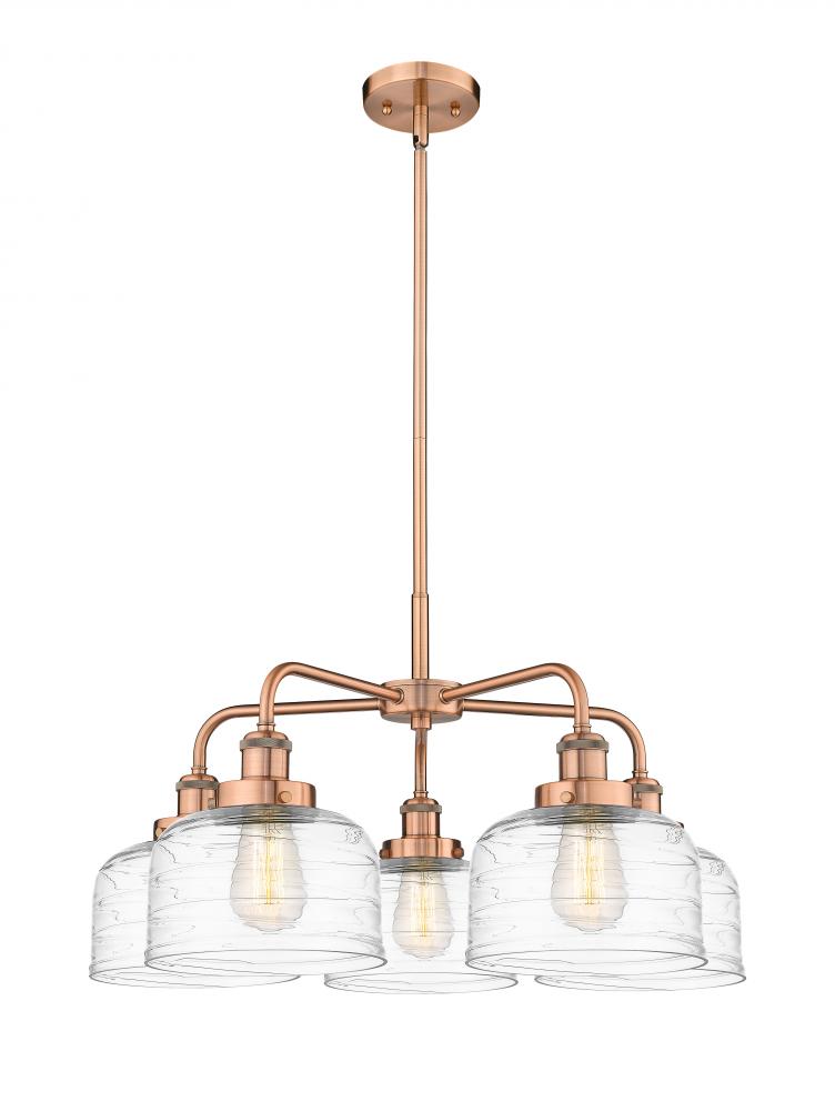 Bell - 5 Light - 26 inch - Antique Copper - Chandelier