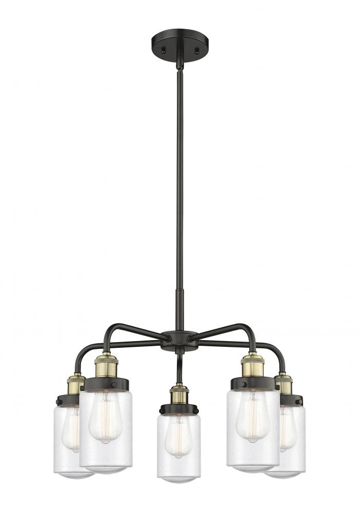 Dover - 5 Light - 23 inch - Black Antique Brass - Chandelier