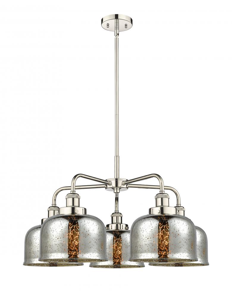 Cone - 5 Light - 26 inch - Polished Nickel - Chandelier