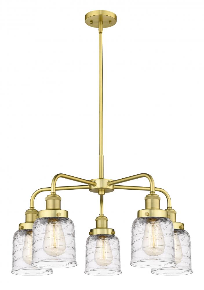 Bell - 5 Light - 24 inch - Satin Gold - Chandelier