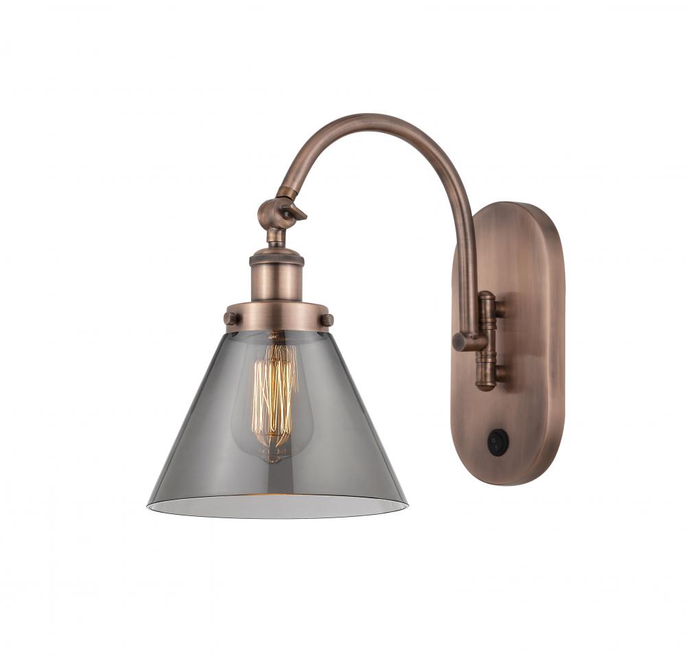 Cone - 1 Light - 8 inch - Antique Copper - Sconce