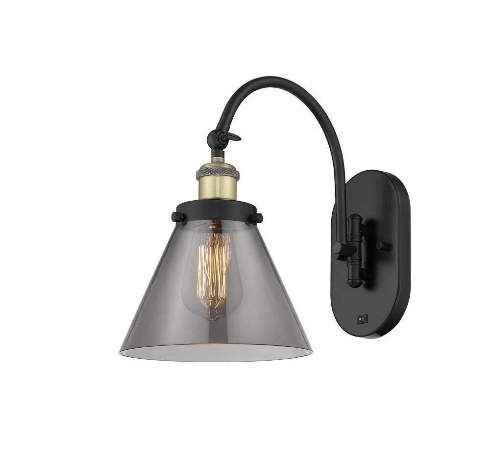 Cone - 1 Light - 8 inch - Black Antique Brass - Sconce