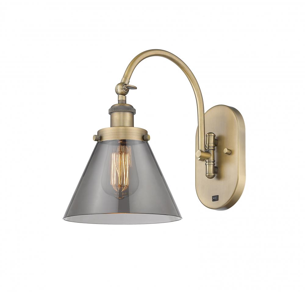 Cone - 1 Light - 8 inch - Brushed Brass - Sconce