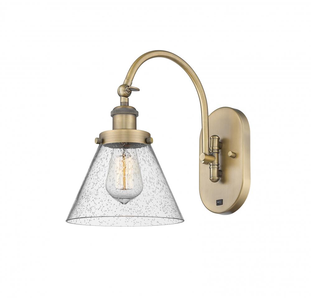 Cone - 1 Light - 8 inch - Brushed Brass - Sconce