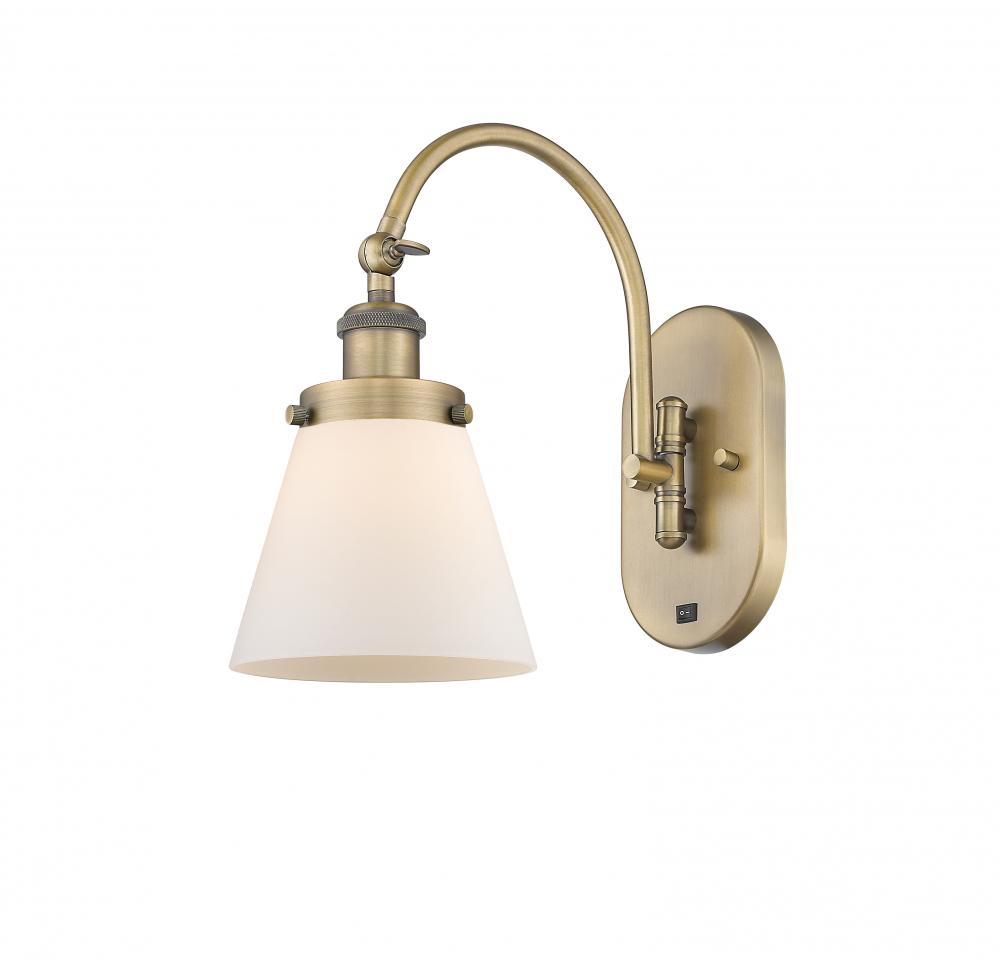 Cone - 1 Light - 6 inch - Brushed Brass - Sconce