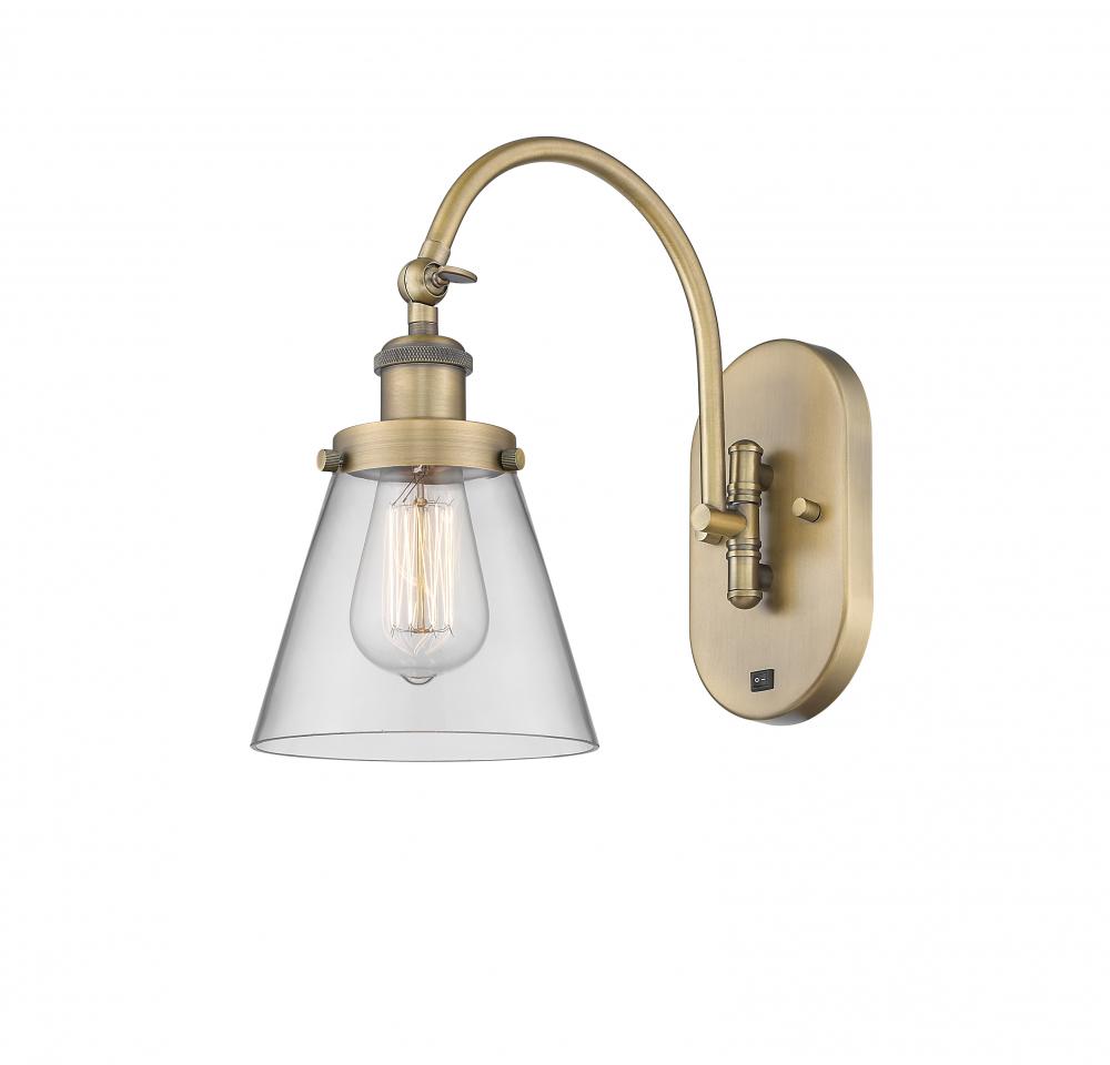 Cone - 1 Light - 6 inch - Brushed Brass - Sconce