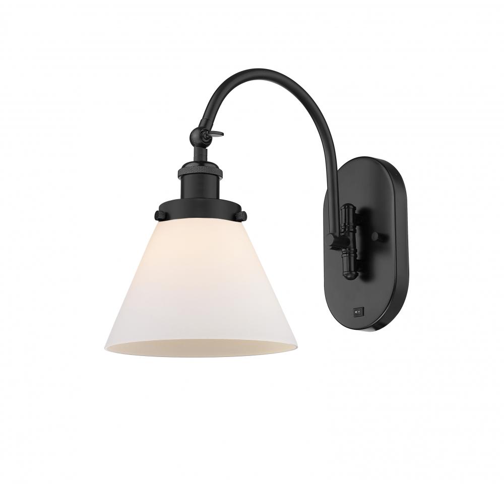 Cone - 1 Light - 8 inch - Matte Black - Sconce