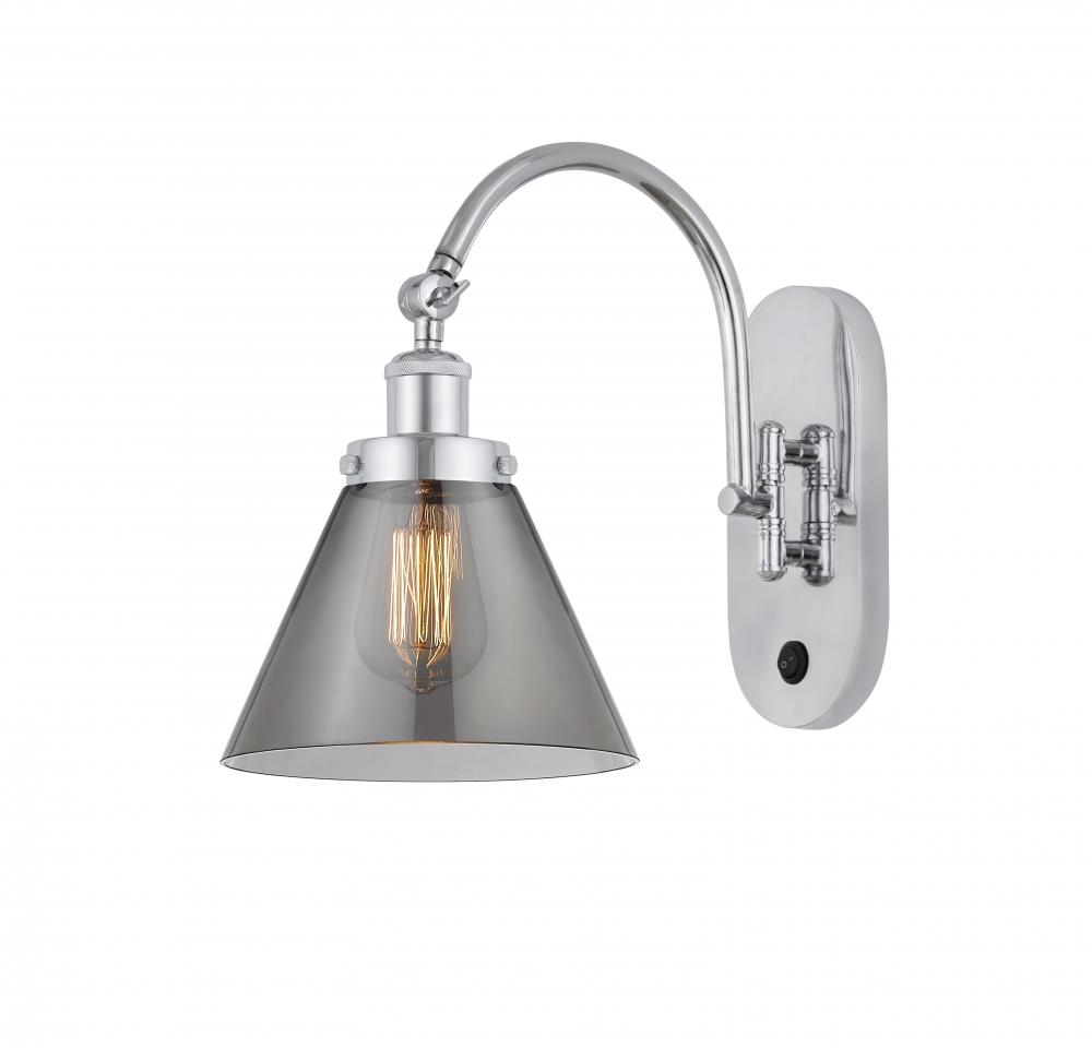 Cone - 1 Light - 8 inch - Polished Chrome - Sconce