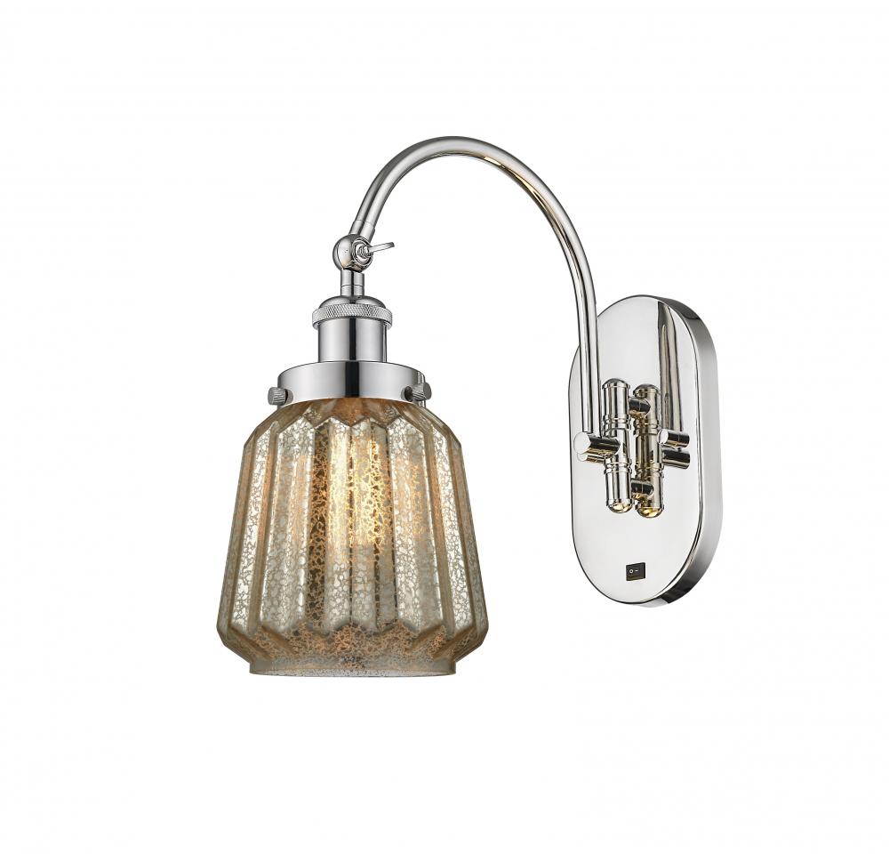 Chatham - 1 Light - 7 inch - Polished Nickel - Sconce