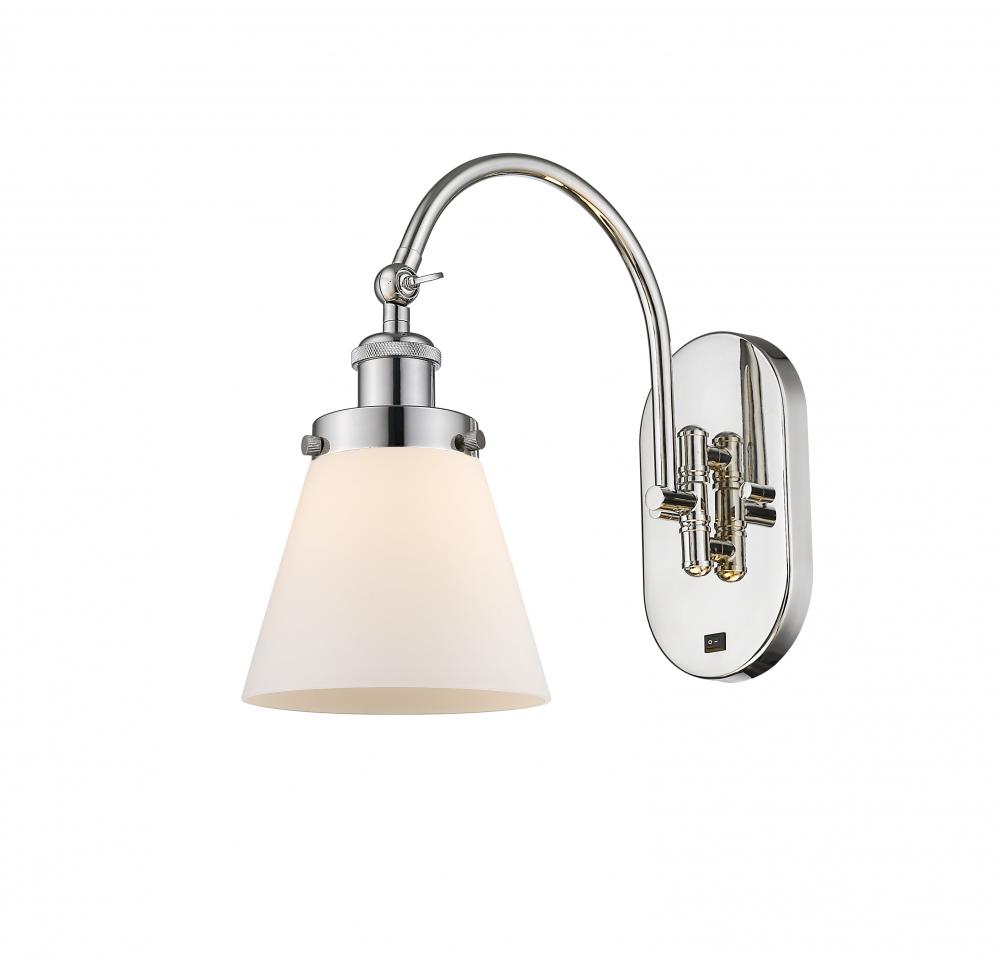 Cone - 1 Light - 6 inch - Polished Nickel - Sconce