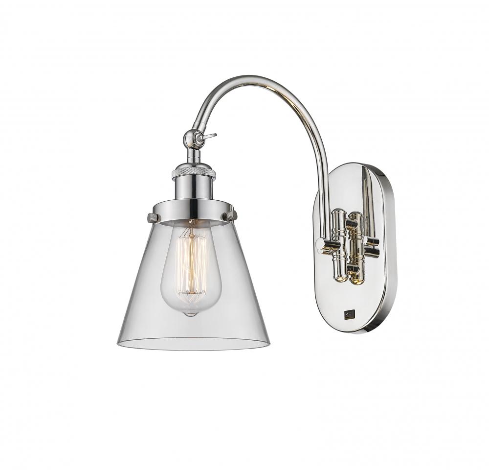 Cone - 1 Light - 6 inch - Polished Nickel - Sconce