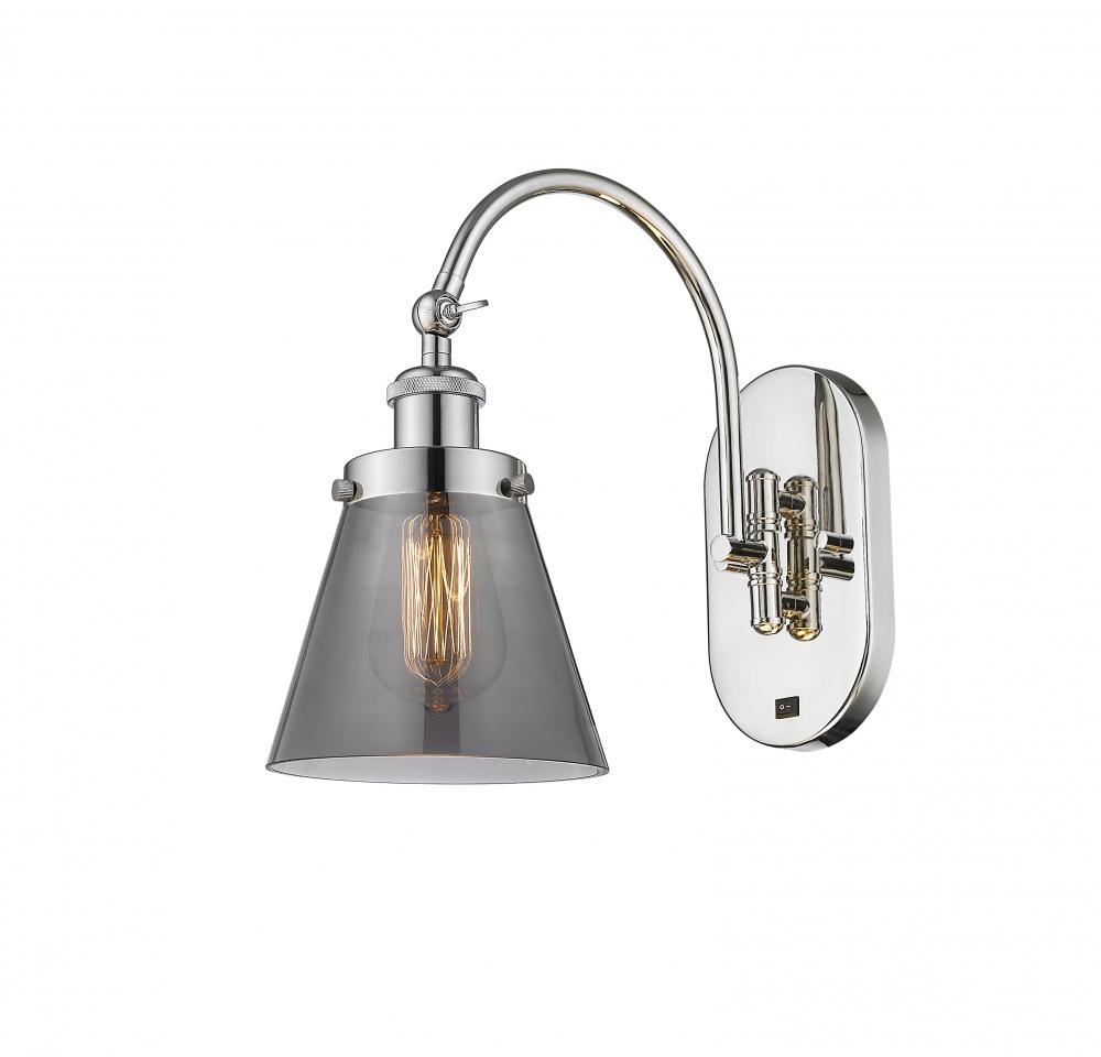 Cone - 1 Light - 6 inch - Polished Nickel - Sconce