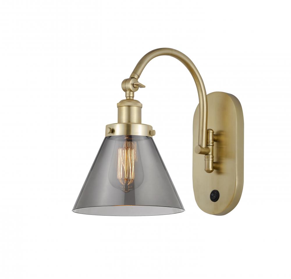 Cone - 1 Light - 8 inch - Satin Gold - Sconce