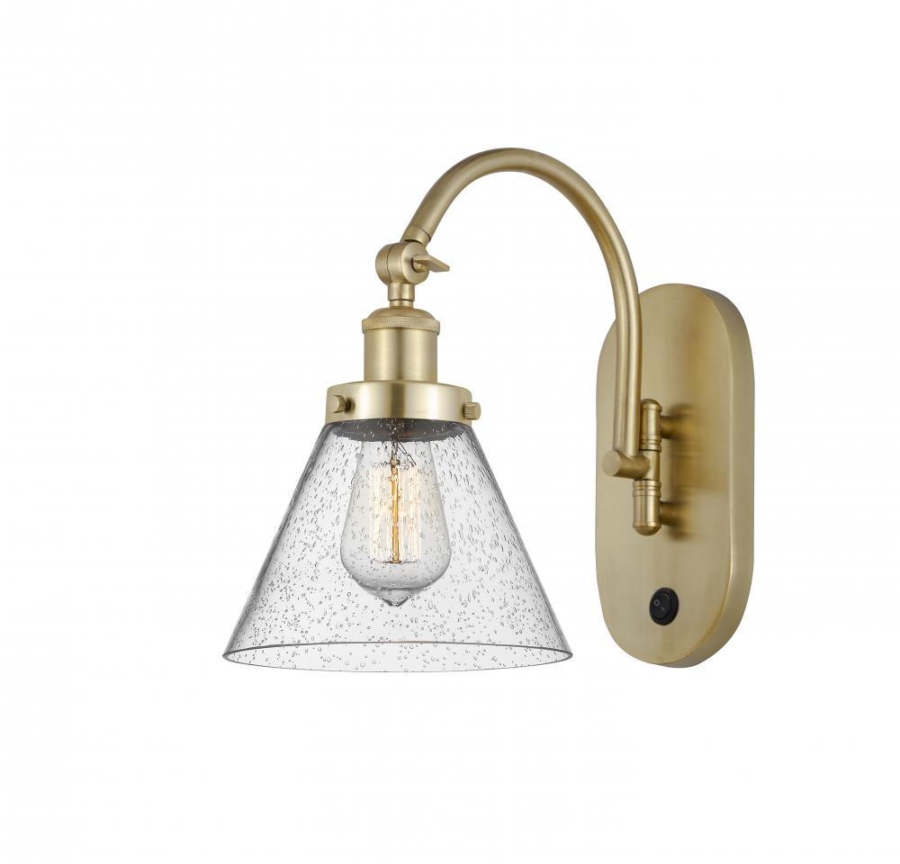 Cone - 1 Light - 8 inch - Satin Gold - Sconce