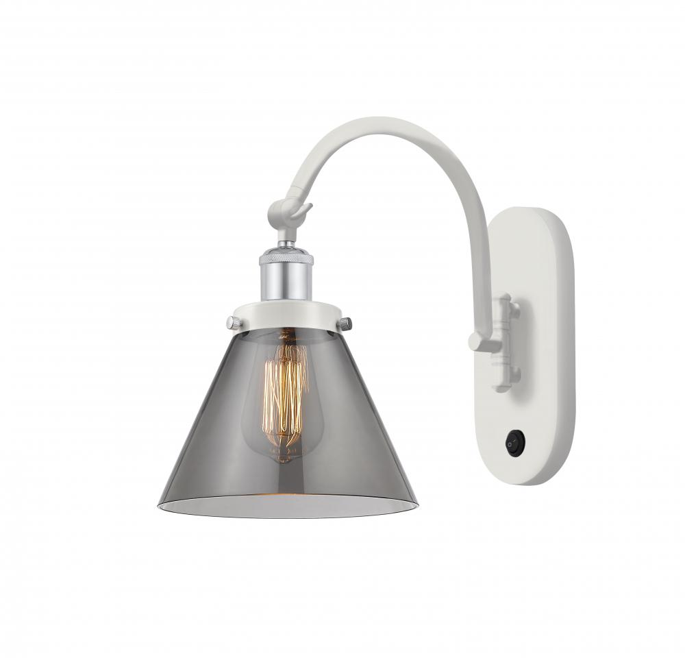 Cone - 1 Light - 8 inch - White Polished Chrome - Sconce