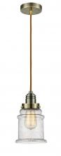 Innovations Lighting 100AB-10CR-2H-AB-G184 - Winchester - 1 Light - 8 inch - Antique Brass - Cord hung - Mini Pendant