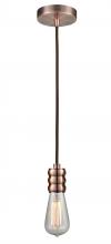 Innovations Lighting 100AC-10BR-5AC - Gatsby - 1 Light - 2 inch - Antique Copper - Cord hung - Mini Pendant