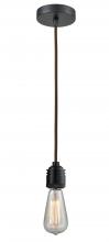 Innovations Lighting 100BK-10BR-2BK - Winchester - 1 Light - 2 inch - Matte Black - Cord hung - Mini Pendant