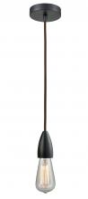 Innovations Lighting 100BK-10BR-4BK - Fairchild - 1 Light - 2 inch - Matte Black - Cord hung - Mini Pendant