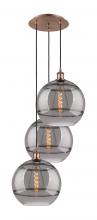 Innovations Lighting 113B-3P-AC-G556-12SM - Rochester - 3 Light - 19 inch - Antique Copper - Cord hung - Multi Pendant