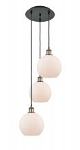 Innovations Lighting 113B-3P-BAB-G121-8 - Athens - 3 Light - 15 inch - Black Antique Brass - Cord Hung - Multi Pendant