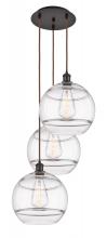 Innovations Lighting 113B-3P-OB-G556-12CL - Rochester - 3 Light - 19 inch - Oil Rubbed Bronze - Cord hung - Multi Pendant