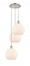 Innovations Lighting 113B-3P-PN-G121-10 - Athens - 3 Light - 17 inch - Polished Nickel - Cord Hung - Multi Pendant