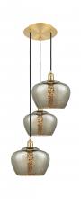 Innovations Lighting 113B-3P-SG-G96-L - Fenton - 3 Light - 18 inch - Satin Gold - Cord Hung - Multi Pendant