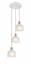 Innovations Lighting 113B-3P-WPC-G411 - Dayton - 3 Light - 12 inch - White Polished Chrome - Cord Hung - Multi Pendant