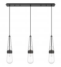 Innovations Lighting 123-452-1P-BK-G452-4CL - Milan - 3 Light - 36 inch - Matte Black - Linear Pendant