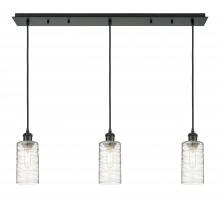 Innovations Lighting 123B-3P-BK-G434-7DE - Crown Point - 3 Light - 37 inch - Matte Black - Linear Pendant