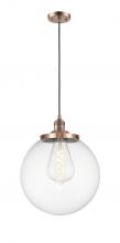 Innovations Lighting 201C-AC-G202-14 - Beacon - 1 Light - 14 inch - Antique Copper - Cord hung - Mini Pendant