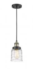 Innovations Lighting 201C-BAB-G513-LED - Bell - 1 Light - 5 inch - Black Antique Brass - Cord hung - Mini Pendant