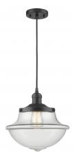 Innovations Lighting 201C-BK-G542-LED - Oxford - 1 Light - 12 inch - Matte Black - Cord hung - Mini Pendant