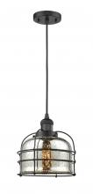 Innovations Lighting 201C-BK-G78-CE - Bell Cage - 1 Light - 9 inch - Matte Black - Cord hung - Mini Pendant