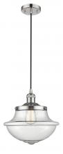 Innovations Lighting 201C-PN-G544 - Oxford - 1 Light - 12 inch - Polished Nickel - Cord hung - Mini Pendant