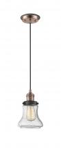 Innovations Lighting 201CBP-ACBK-G194 - Bellmont - 1 Light - 6 inch - Antique Copper - Cord hung - Mini Pendant