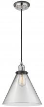 Innovations Lighting 201CBP-PNBK-G42-L - Cone - 1 Light - 12 inch - Polished Nickel - Cord hung - Mini Pendant