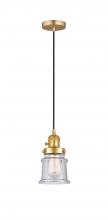 Innovations Lighting 201CSW-SG-G184S-LED - Canton - 1 Light - 5 inch - Satin Gold - Cord hung - Mini Pendant