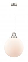 Innovations Lighting 201CSW-SN-G201-12 - Beacon - 1 Light - 12 inch - Brushed Satin Nickel - Cord hung - Mini Pendant