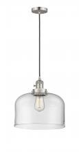 Innovations Lighting 201CSW-SN-G72-L - Bell - 1 Light - 12 inch - Brushed Satin Nickel - Cord hung - Mini Pendant