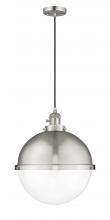 Innovations Lighting 201CSW-SN-HFS-122-SN - Hampden - 1 Light - 13 inch - Brushed Satin Nickel - Cord hung - Pendant