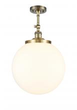 Innovations Lighting 201F-AB-G201-14 - Beacon - 1 Light - 14 inch - Antique Brass - Semi-Flush Mount