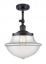 Innovations Lighting 201F-BK-G542 - Oxford - 1 Light - 12 inch - Matte Black - Semi-Flush Mount