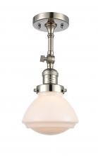 Innovations Lighting 201F-PN-G321 - Olean - 1 Light - 7 inch - Polished Nickel - Semi-Flush Mount